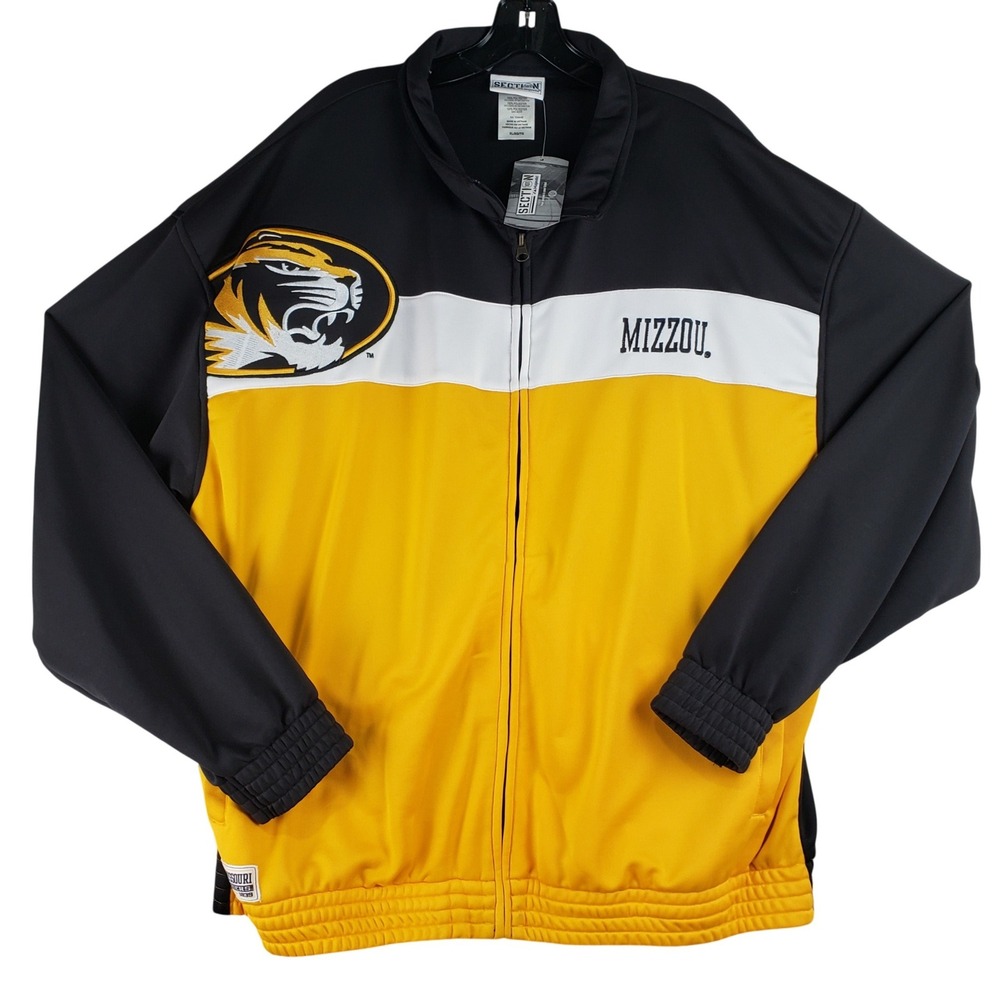 Mizzou Majestic Jacket Mens XL Black Gold NCAA SEC Football Collegiate Gameday